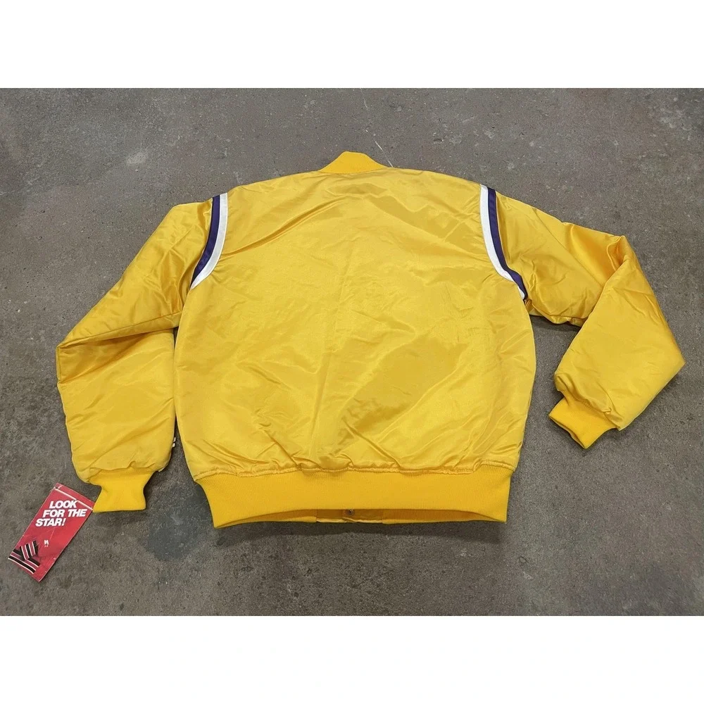 Vintage Los Angeles Lakers Jacket Mens Large Yellow NBA Basketball Starter‎ 90s